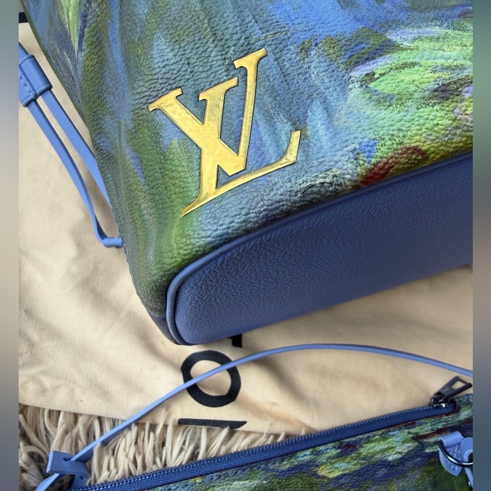 Louis Vuitton Jeff Koons Masters Collection Monet Neverfull with Pouch and Charm - Picture 6 of 13